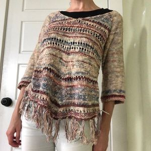 American Rag fringe sweater